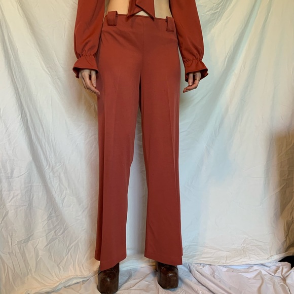 Vintage 70s Crop top and pants Set - Picture 2 of 15